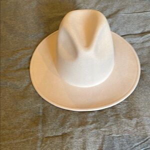 Stylish Cream Fedora Hat